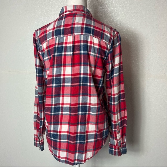 Universal Thread Red Blue Checkered Plaid Button Up Shirt Size XS - Picture 4 of 17